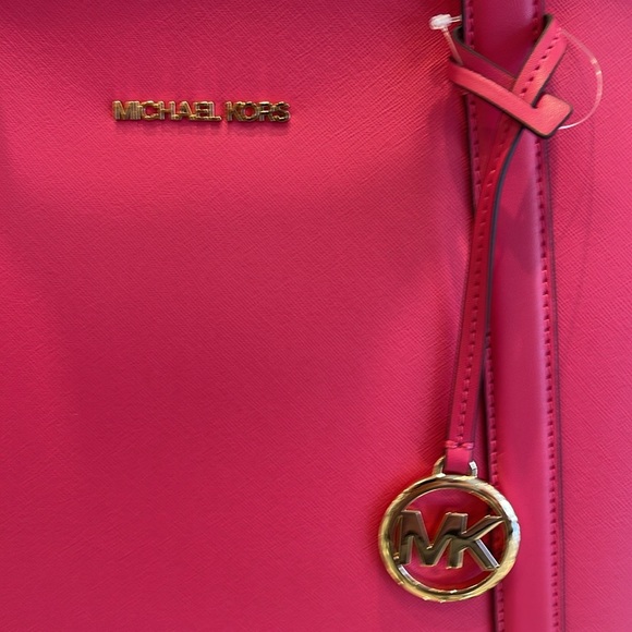 MICHAEL KORS 
Pratt Large Tote Shoulder Bag
COLOR ELECTRIC PINK 
NWT - Picture 2 of 16